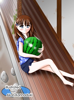 神無月灯さんからの2001年暑中見舞いＣＧ。