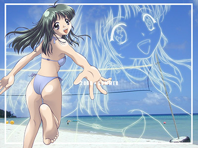 べたにゃさんからの2000年残暑見舞いＣＧ。